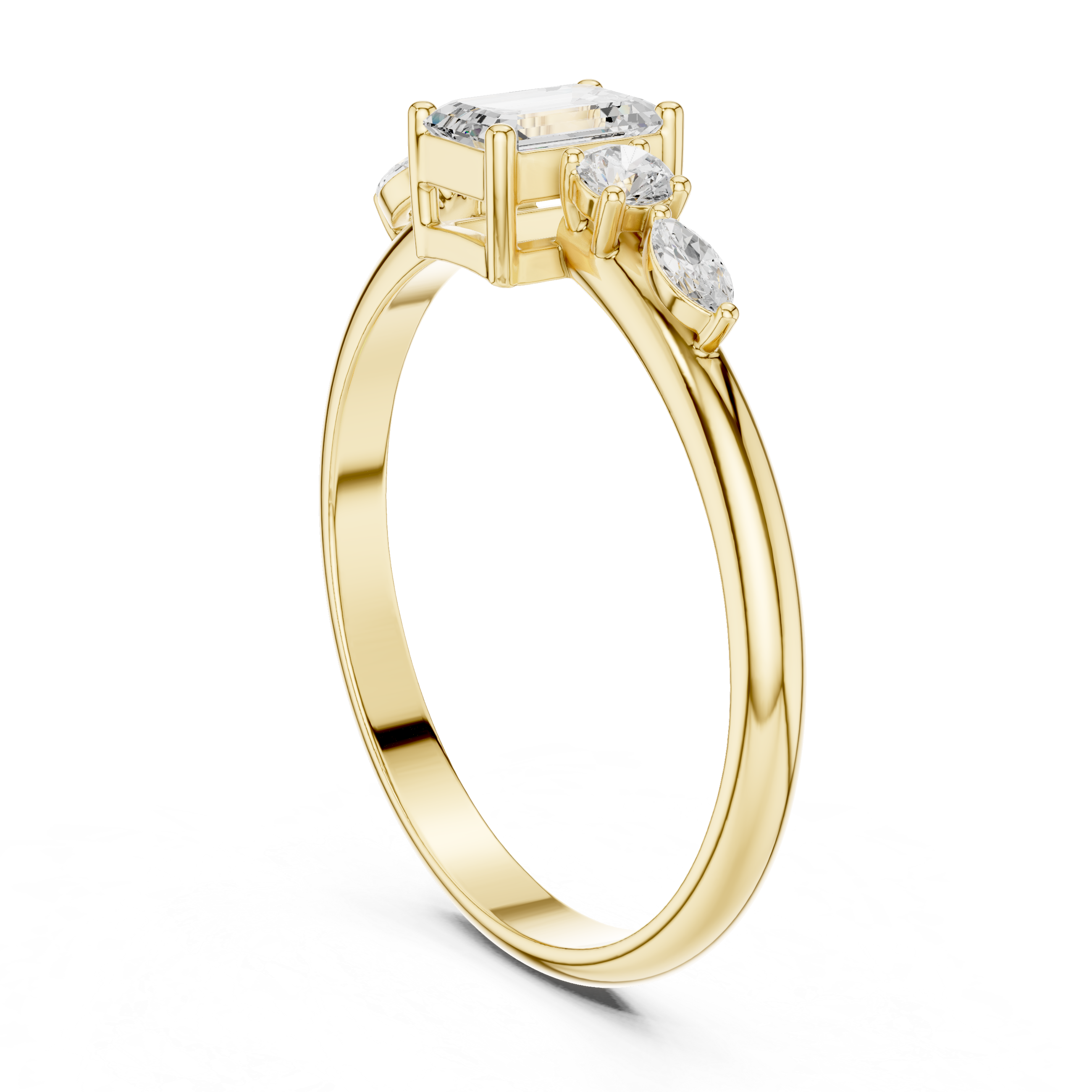 Exquisite Multi-Shape Diamond Lab Grown Diamond Ring