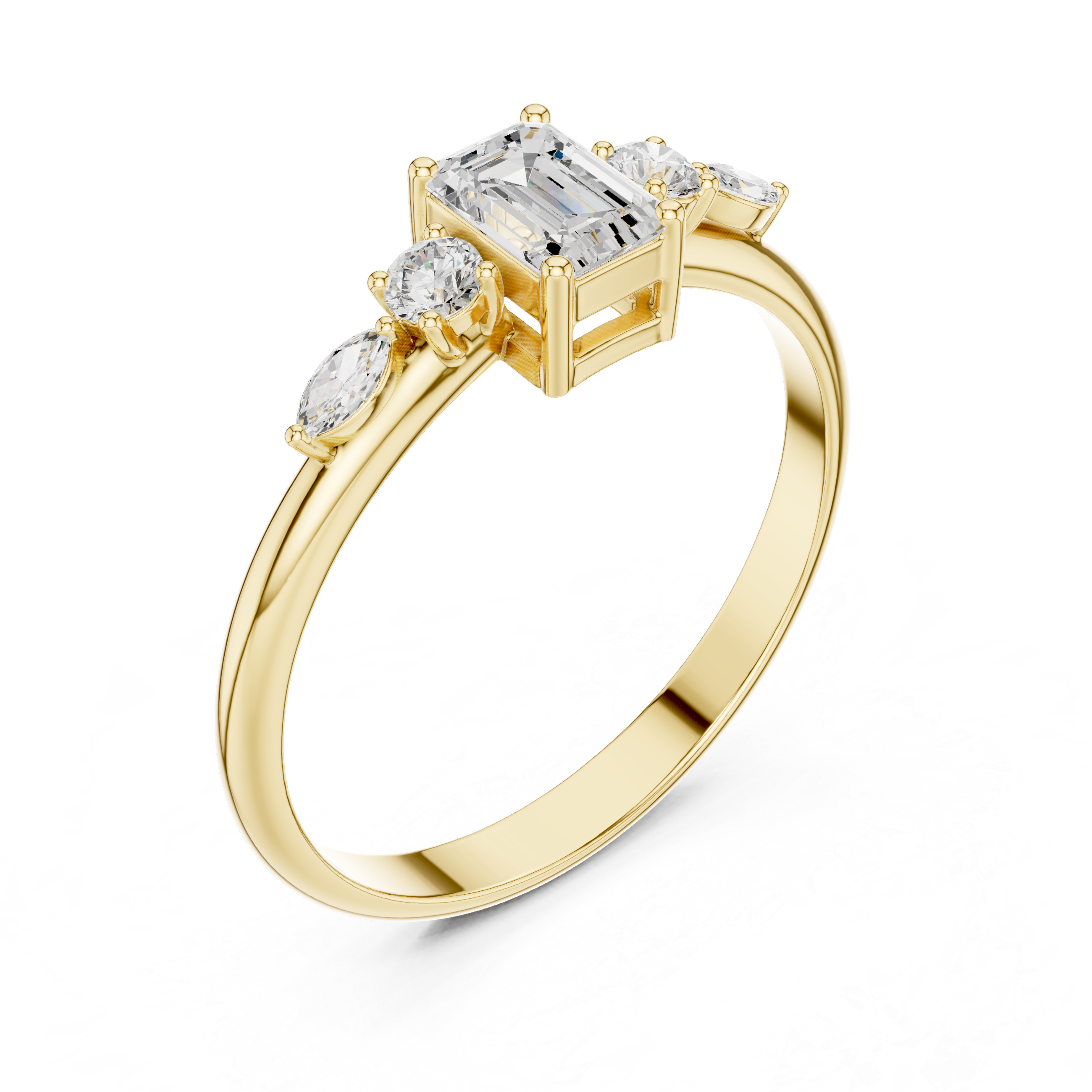 Exquisite Multi-Shape Diamond Lab Grown Diamond Ring