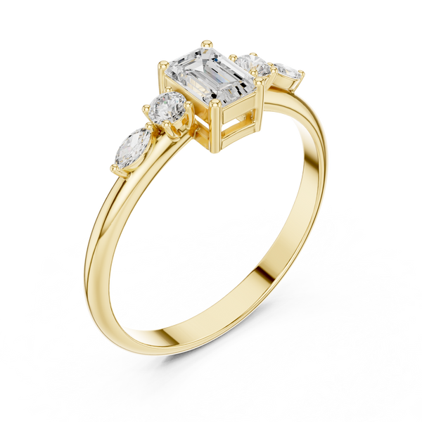 Exquisite Multi-Shape Diamond Lab Grown Diamond Ring