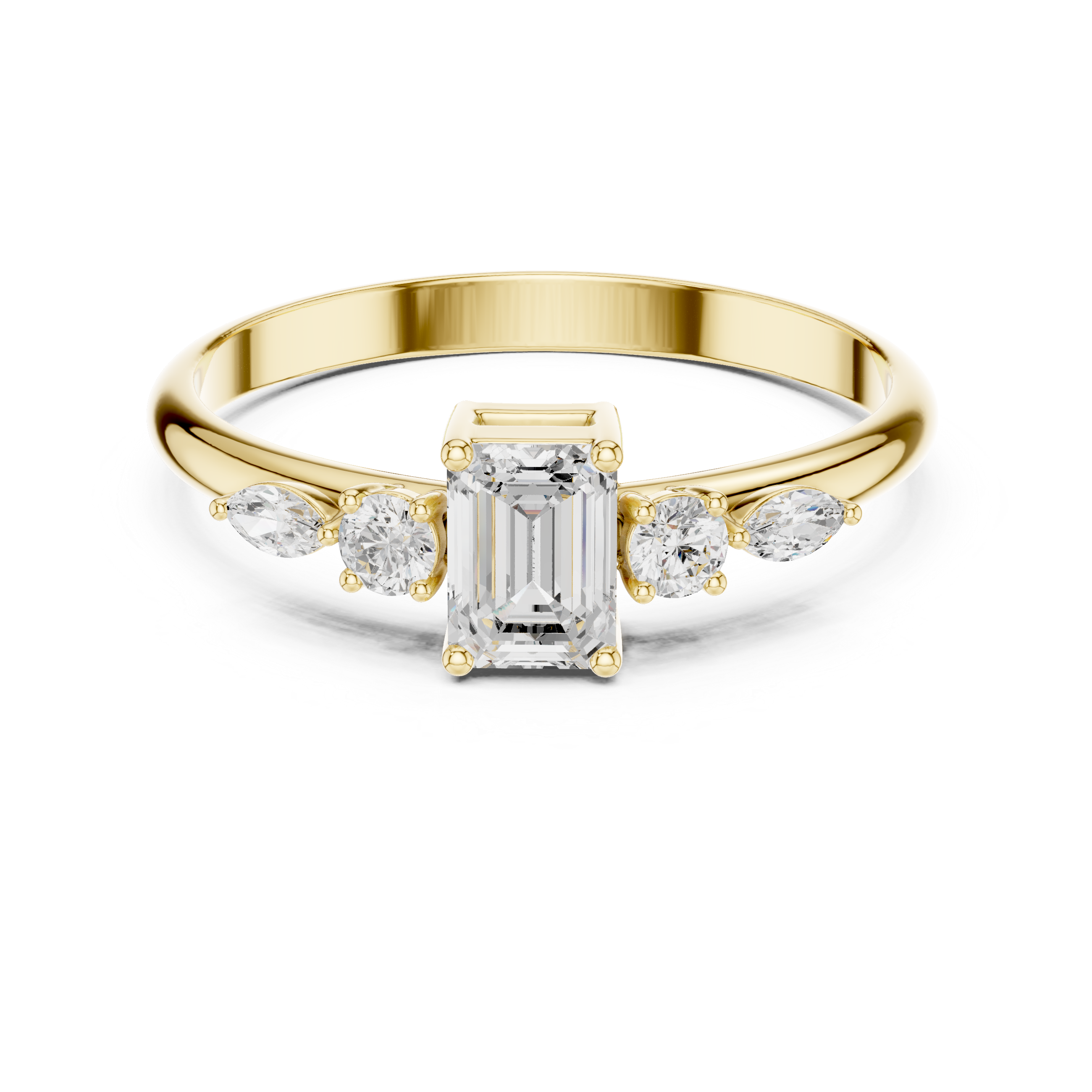 Exquisite Multi-Shape Diamond Lab Grown Diamond Ring