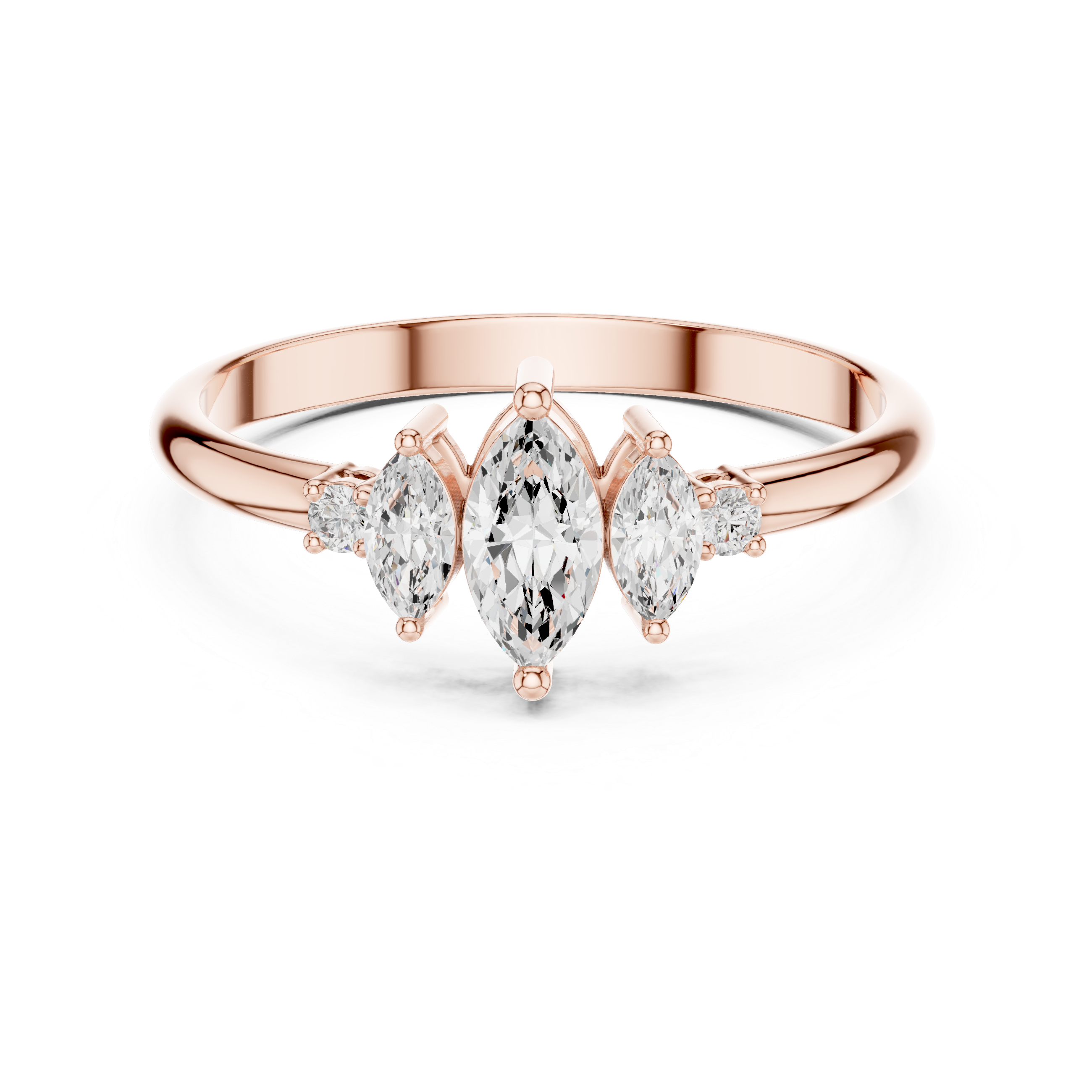 Eternal Marquise Round Diamond Lab Grown Diamond Ring