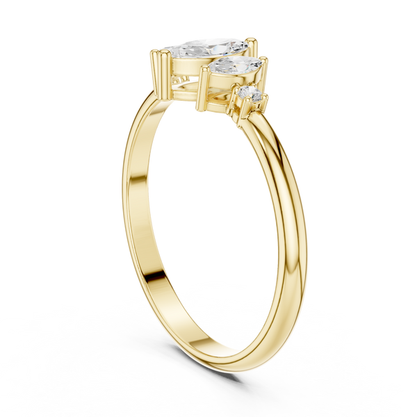 Eternal Marquise Round Diamond Lab Grown Diamond Ring