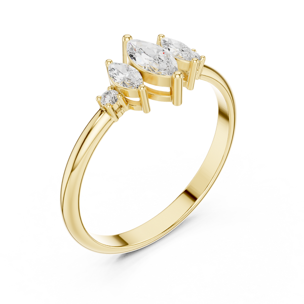 Eternal Marquise Round Diamond Lab Grown Diamond Ring