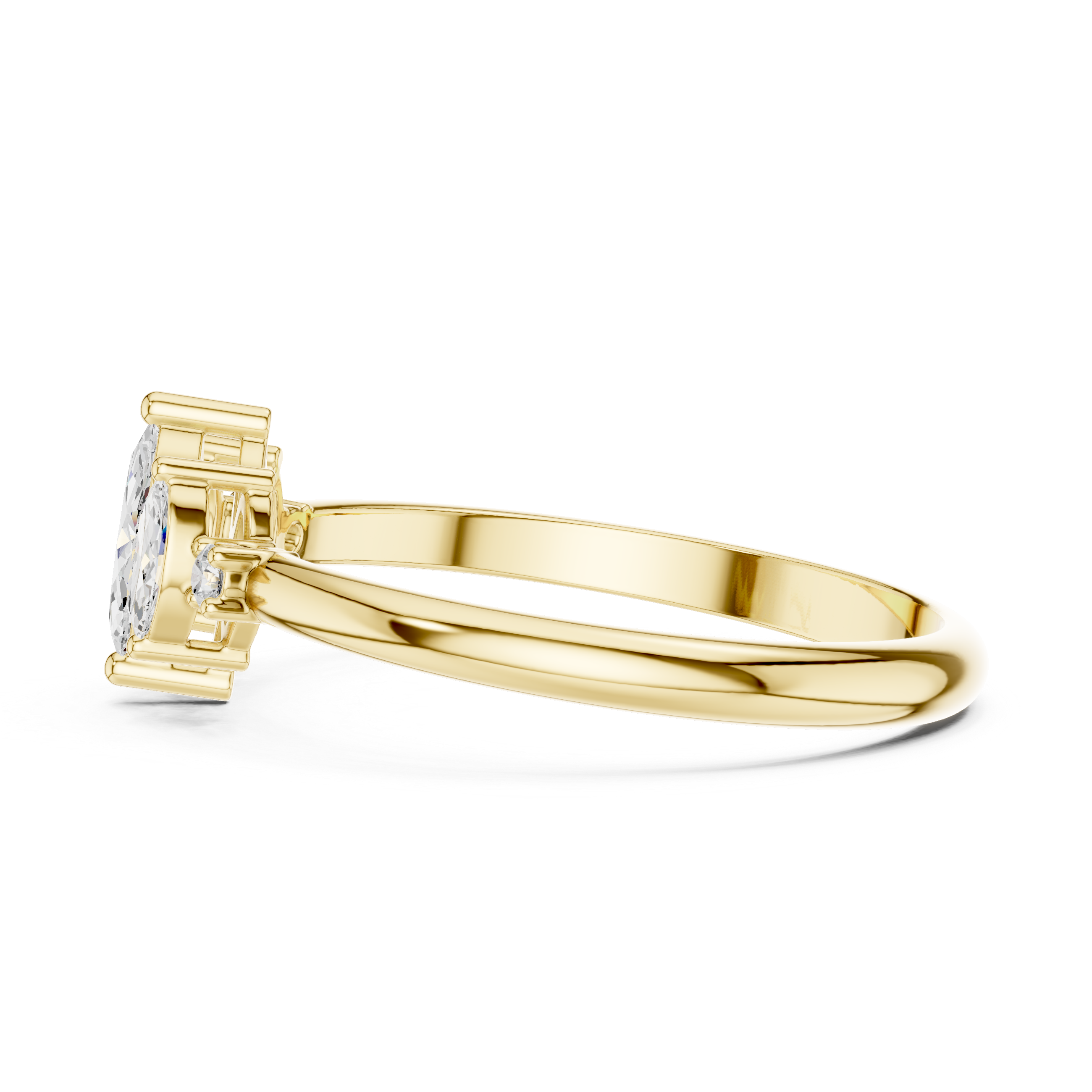 Eternal Marquise Round Diamond Lab Grown Diamond Ring