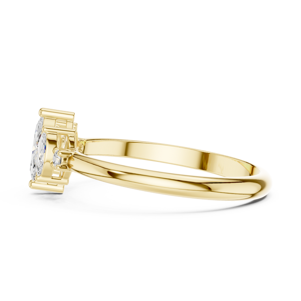 Eternal Marquise Round Diamond Lab Grown Diamond Ring