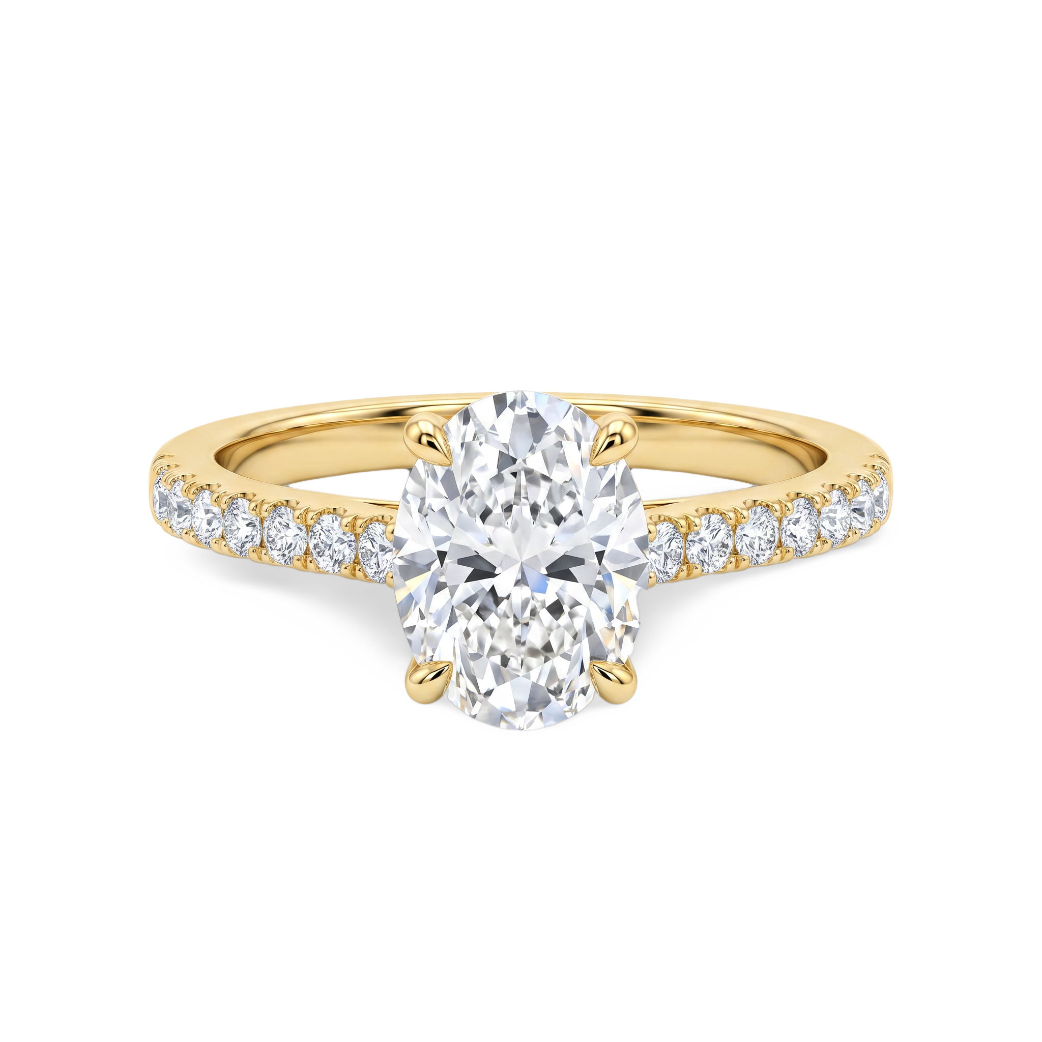 Oval Double Hidden Halo Lab Grown Diamond