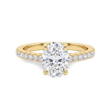 Oval Double Hidden Halo Lab Grown Diamond
