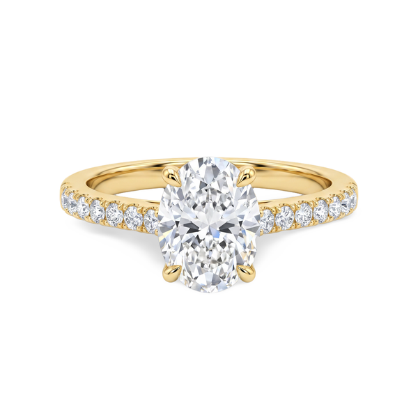 Oval Double Hidden Halo Lab Grown Diamond