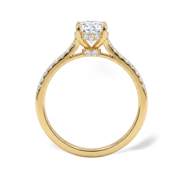 Oval Double Hidden Halo Lab Grown Diamond