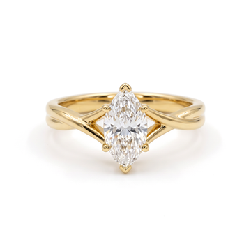Ethereal Twisted Bypass Marquise Lab Grown Ring
