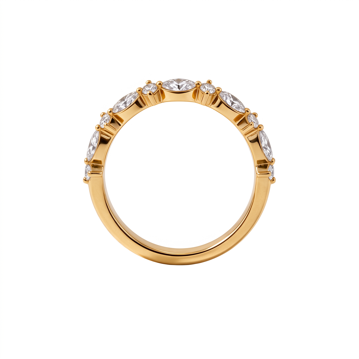 Ethereal Alternating Marquise & Round Lab Grown Ring
