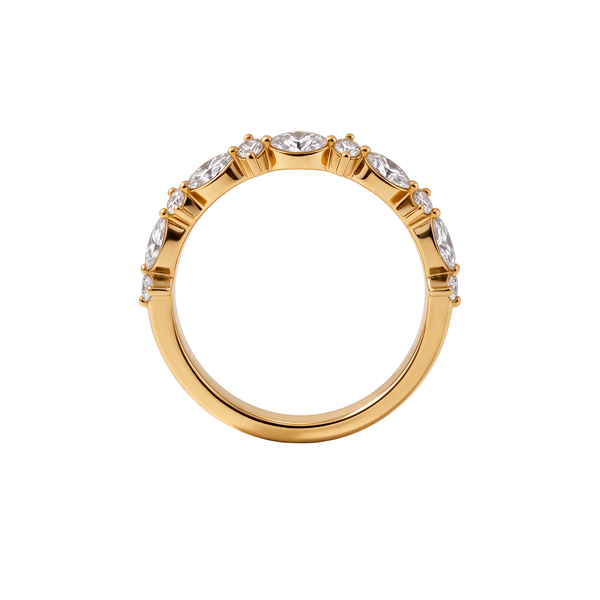 Ethereal Alternating Marquise & Round Lab Grown Ring