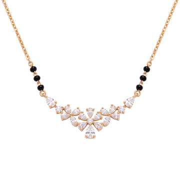 Floral Diamond Cluster Arch Mangalsutra