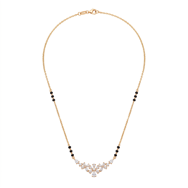 Floral Diamond Cluster Arch Mangalsutra