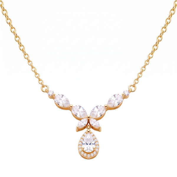 Butterfly Pear-Design Diamond Mangalsutra