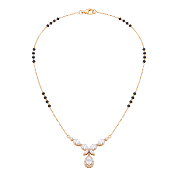 Butterfly Pear-Design Diamond Mangalsutra
