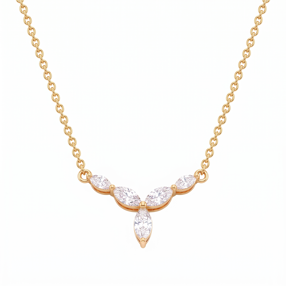 Marquise Petal Minimalist Diamond Mangalsutra