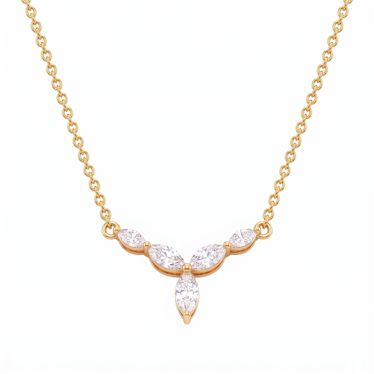 Marquise Petal Minimalist Diamond Mangalsutra