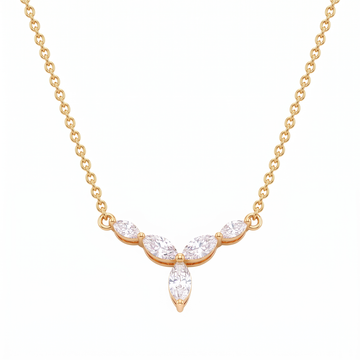 Marquise Petal Minimalist Diamond Mangalsutra