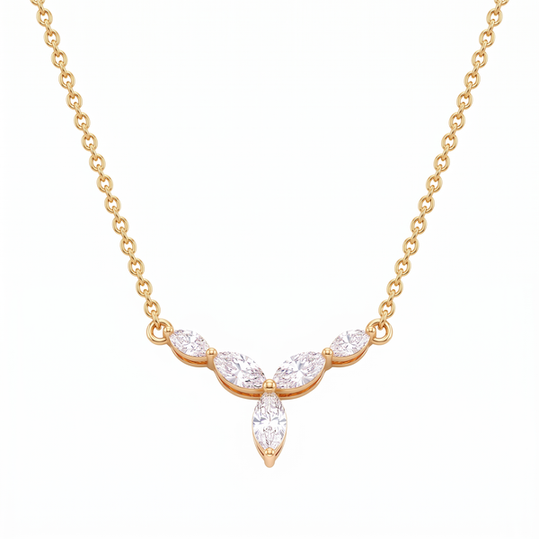 Marquise Petal Minimalist Diamond Mangalsutra