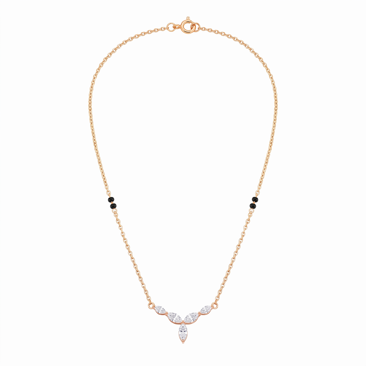 Marquise Petal Minimalist Diamond Mangalsutra