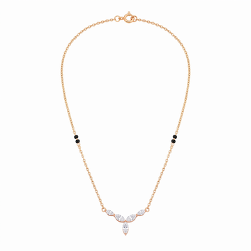 Marquise Petal Minimalist Diamond Mangalsutra