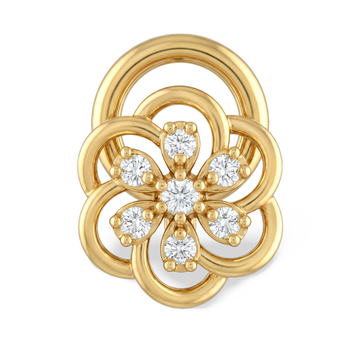 Openwork Floral Rosette Lab Grown Diamond Nosepin
