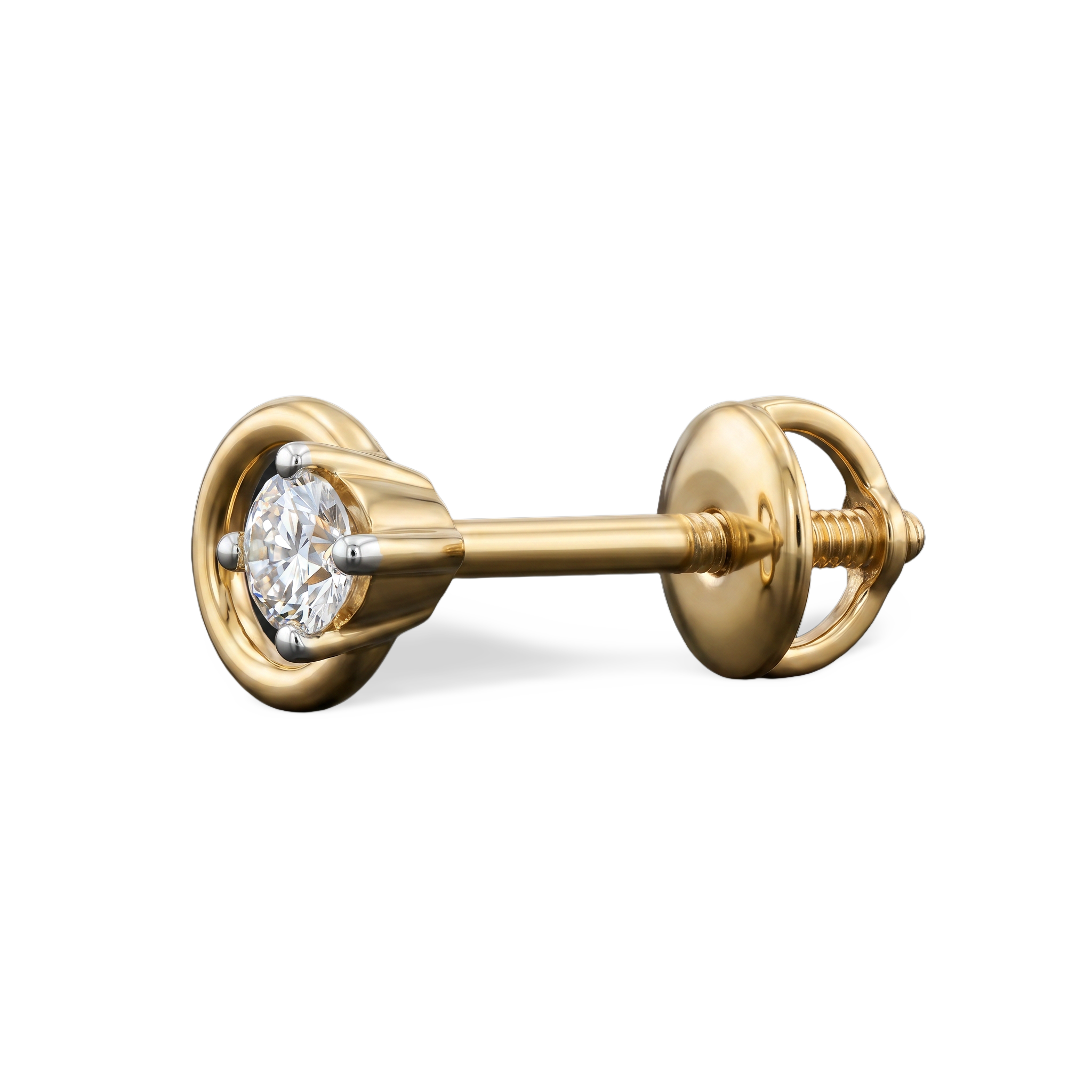 Circle Solitaire Lab Grown Diamond Nosepin