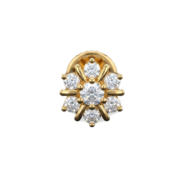 Sunburst Petal Lab Grown Diamond Nosepin