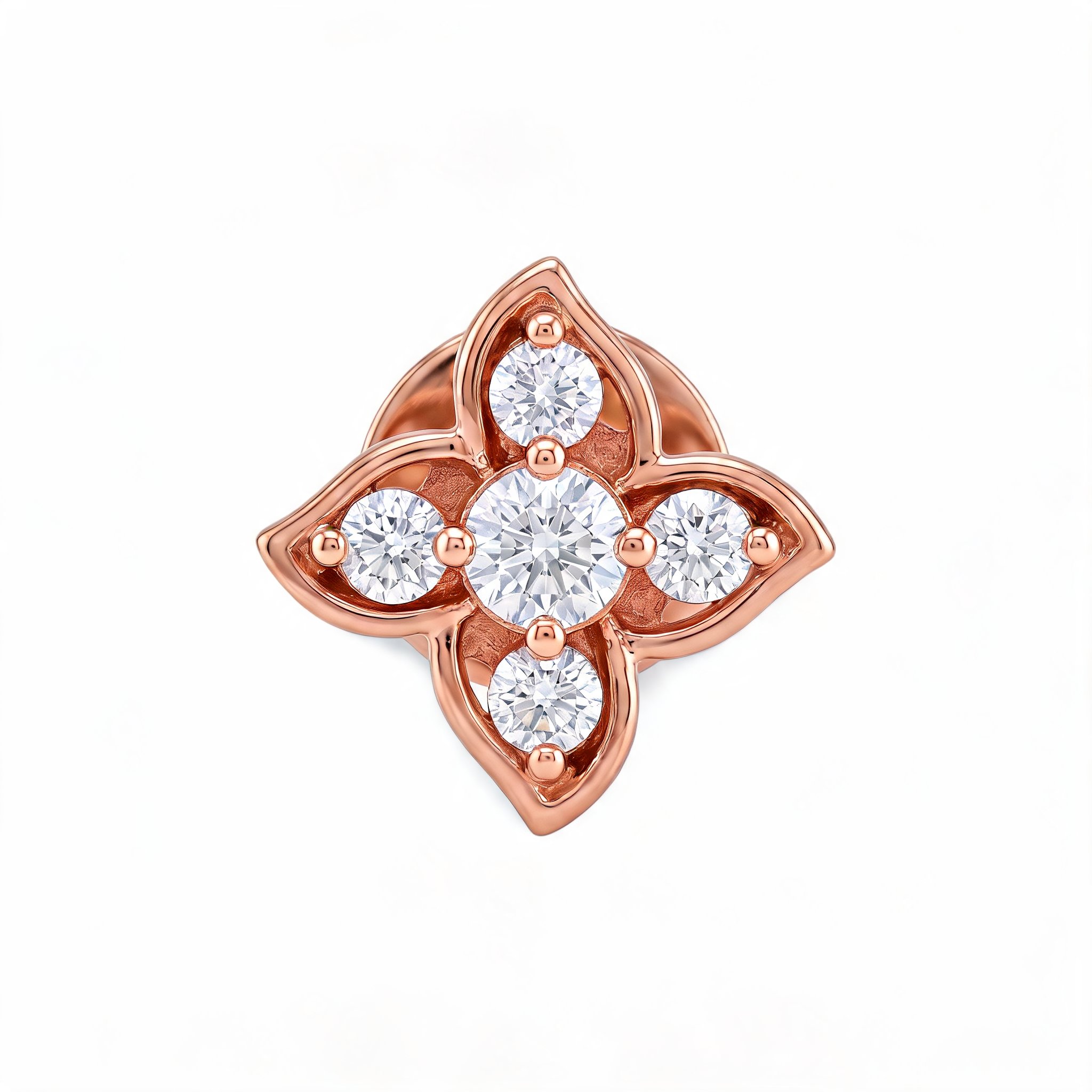 Marquise Petal Cross Lab Grown Diamond Nosepin