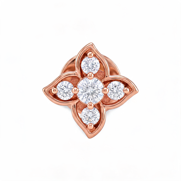 Marquise Petal Cross Lab Grown Diamond Nosepin