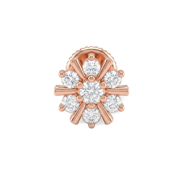 Radiating Floral Star Lab Grown Diamond Nosepin