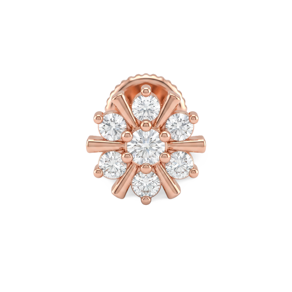 Radiating Floral Star Lab Grown Diamond Nosepin