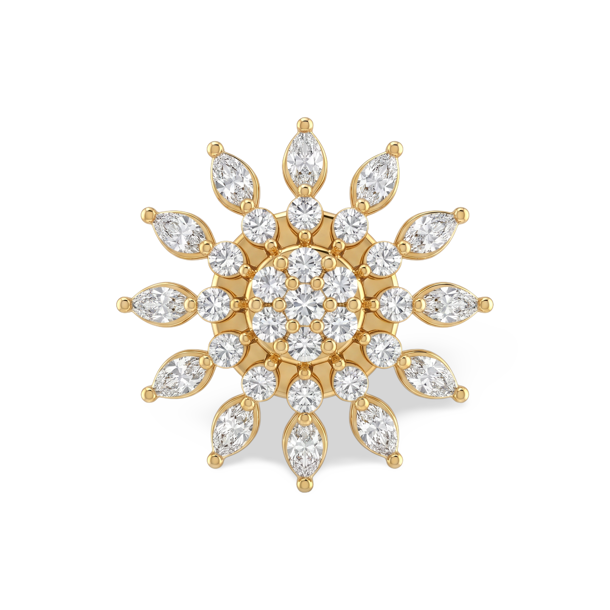 Sunray Petal Lab Grown Diamond Nosepin