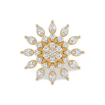 Sunray Petal Lab Grown Diamond Nosepin