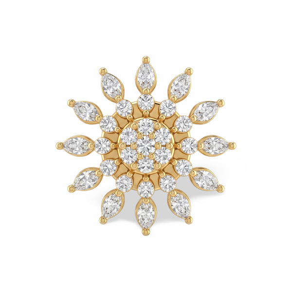 Sunray Petal Lab Grown Diamond Nosepin