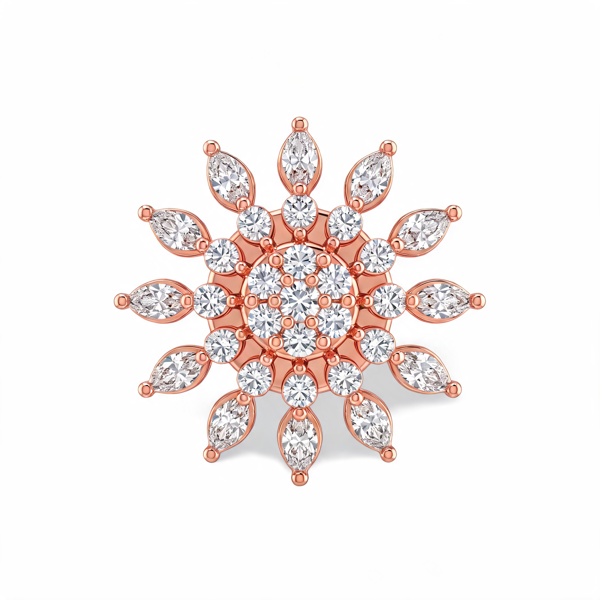 Sunray Petal Lab Grown Diamond Nosepin