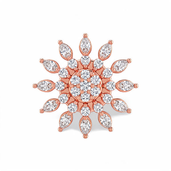 Sunray Petal Lab Grown Diamond Nosepin
