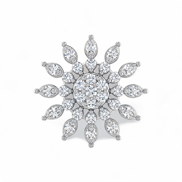 Sunray Petal Lab Grown Diamond Nosepin