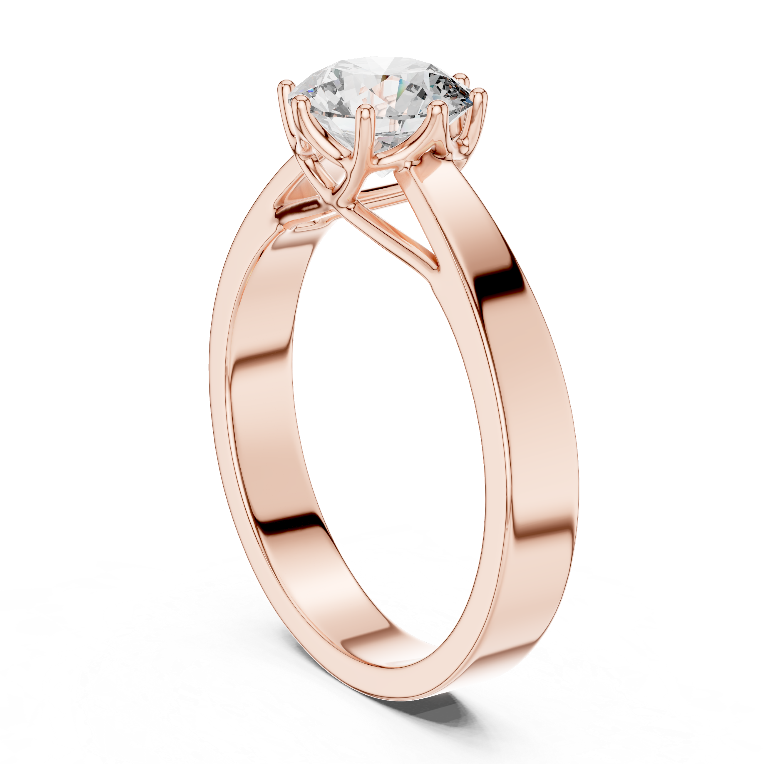 Lustrous High Polish Finish Lab Grown Diamond Ring