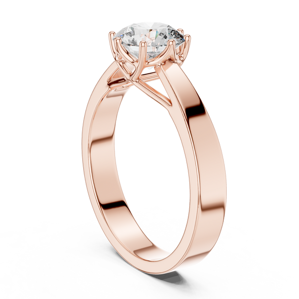 Lustrous High Polish Finish Lab Grown Diamond Ring
