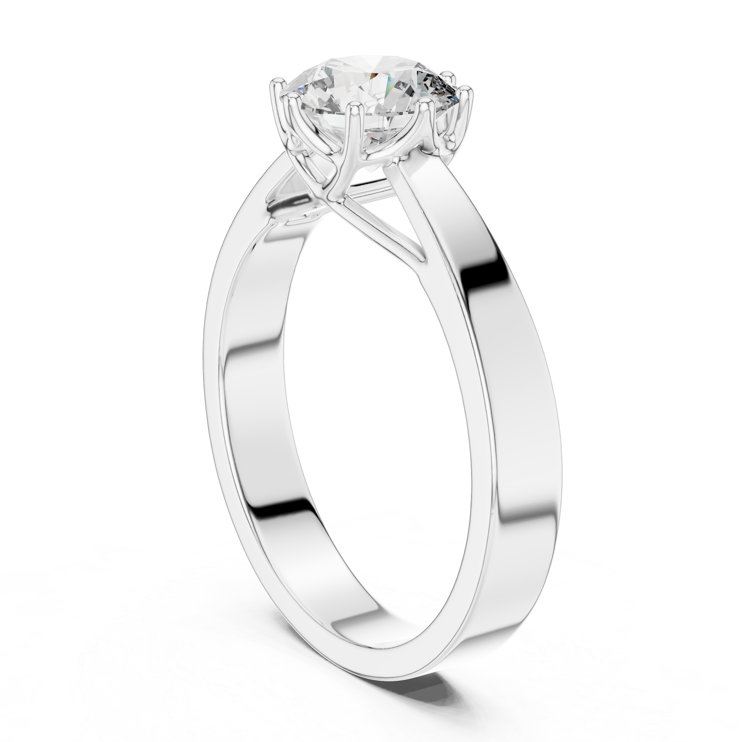 Lustrous High Polish Finish Lab Grown Diamond Ring