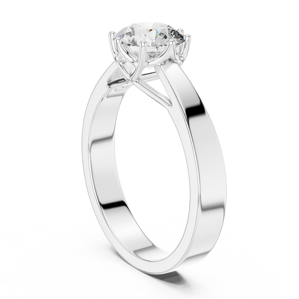 Lustrous High Polish Finish Lab Grown Diamond Ring