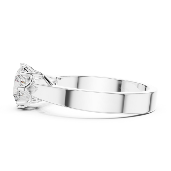 Lustrous High Polish Finish Lab Grown Diamond Ring