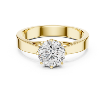 Lustrous High Polish Finish Lab Grown Diamond Ring