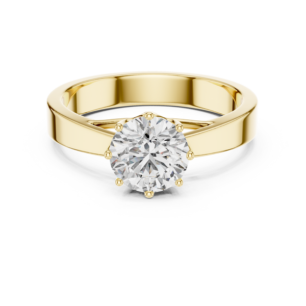 Lustrous High Polish Finish Lab Grown Diamond Ring