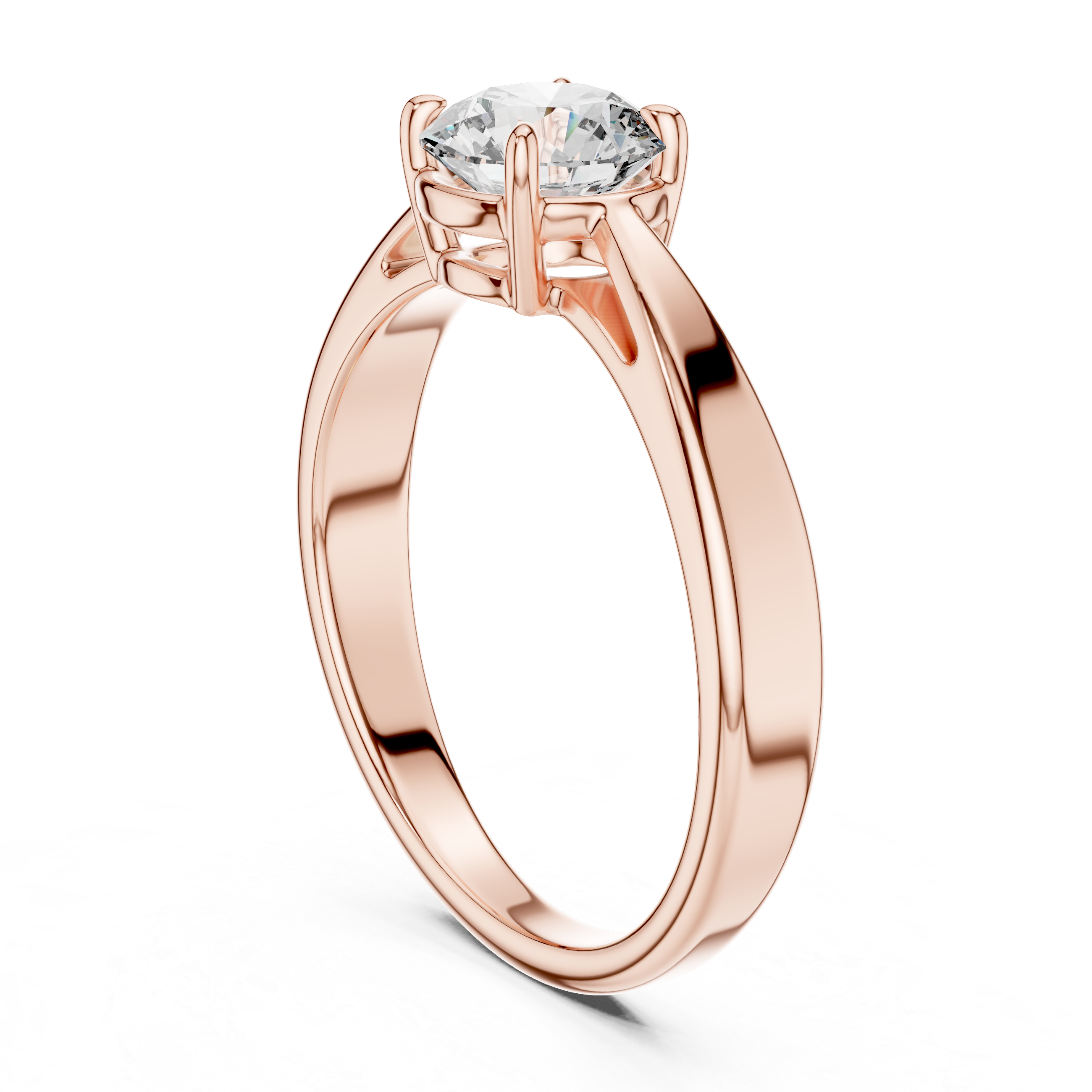 Simple Center Stone Lab Grown Diamond Ring
