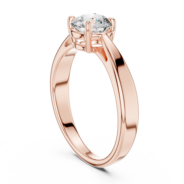 Simple Center Stone Lab Grown Diamond Ring