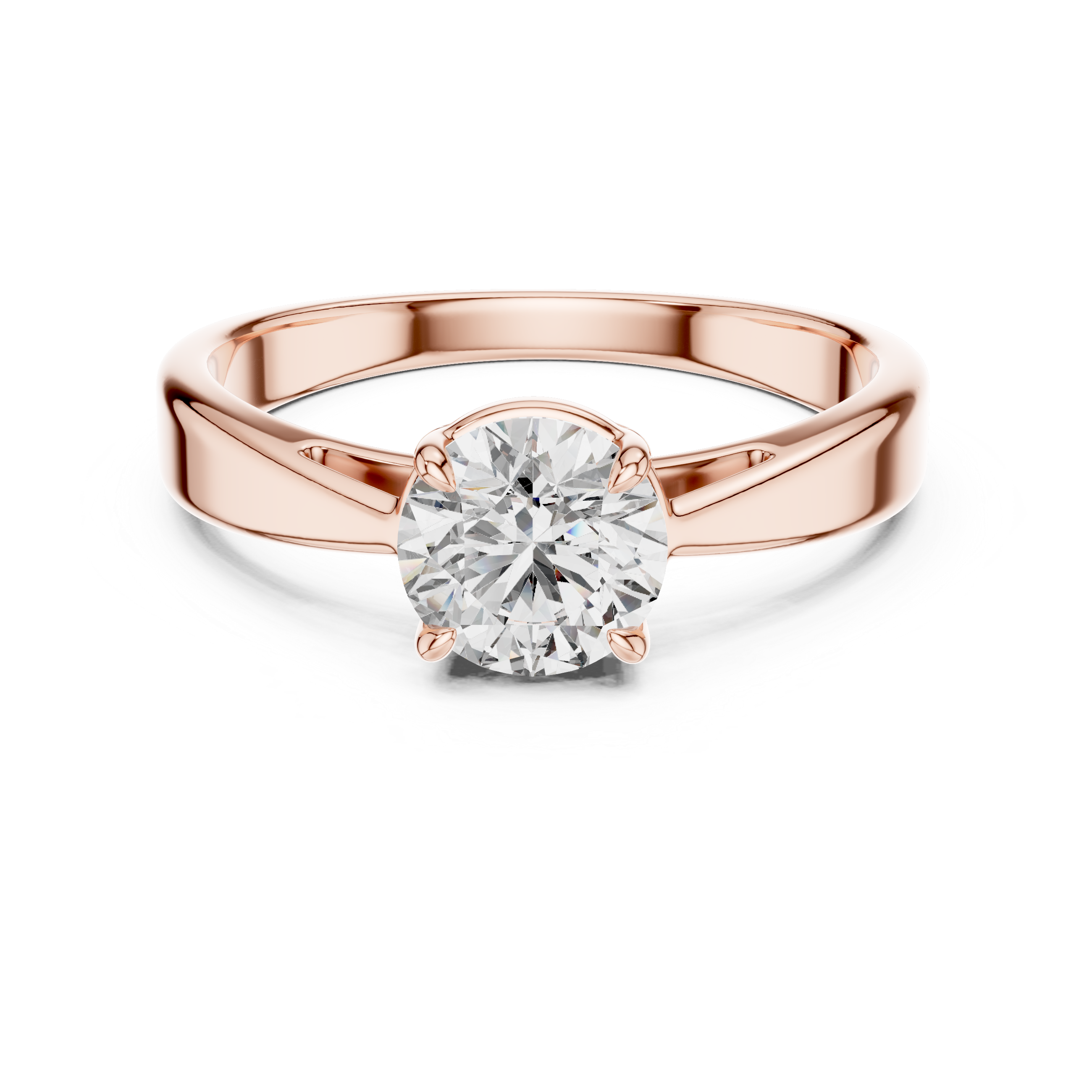 Simple Center Stone Lab Grown Diamond Ring