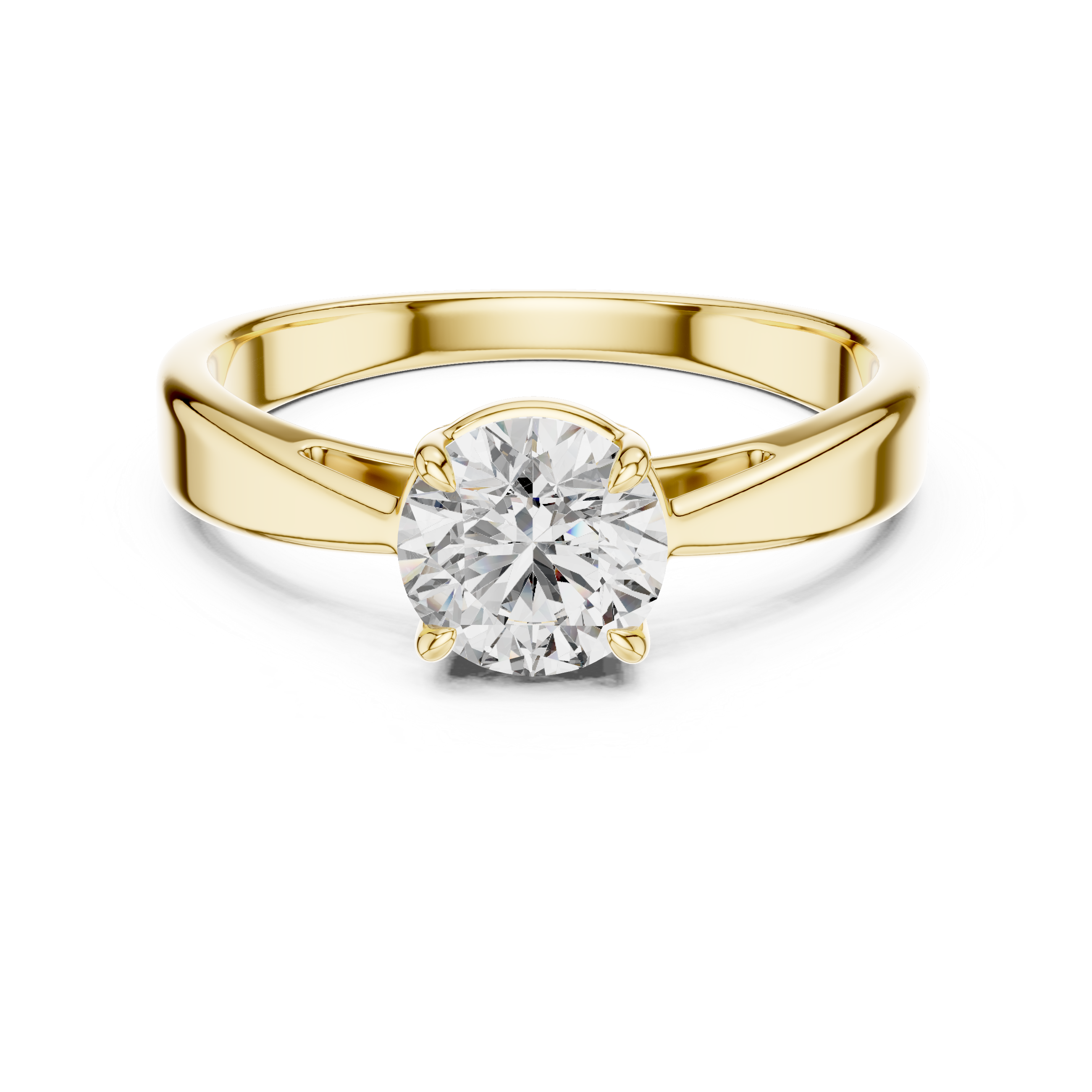 Simple Center Stone Lab Grown Diamond Ring
